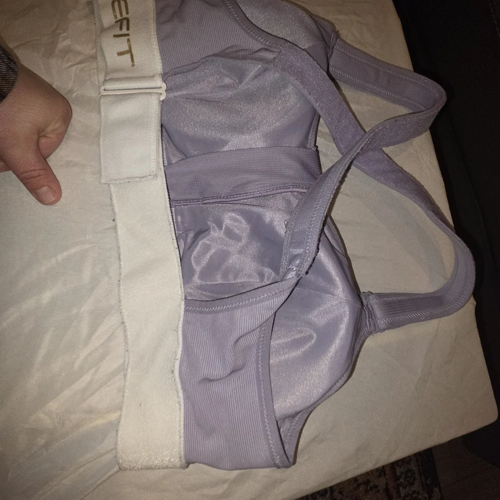 SHEFIT Cross-Back Sports Bras - Black and Light Purple - Picture 12 of 16